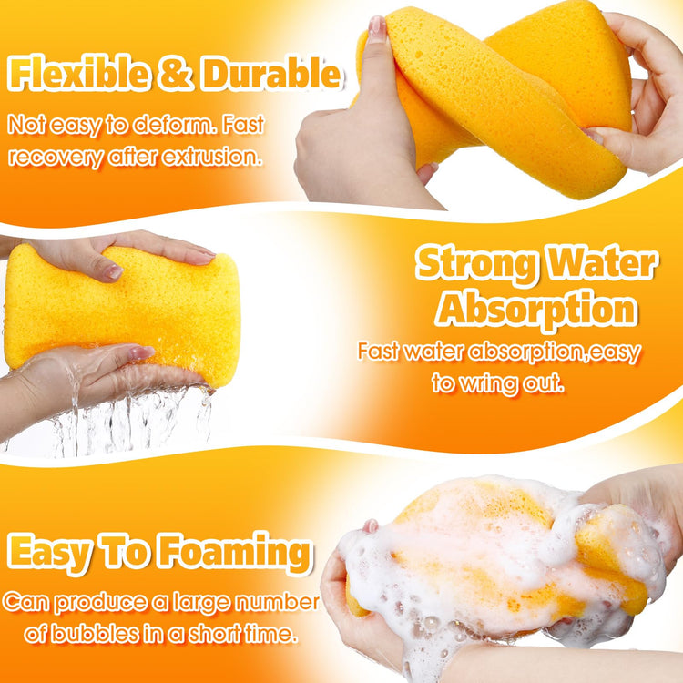 36 Pcs Large Sponges Bulk Car Cleaning Foam Commercial