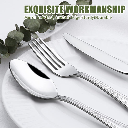 40 Piece Silverware Set for 8