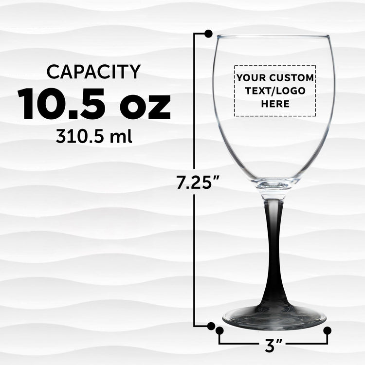 Custom Nuance Wine Glasses by ARC 10.5 oz. Set of 10 (100 Count)