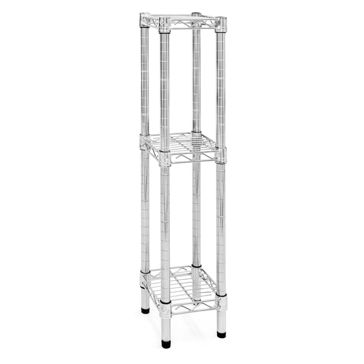 Shelving Inc. 8" d x 8" w Chrome Wire Shelving with 3 Tier Shelves