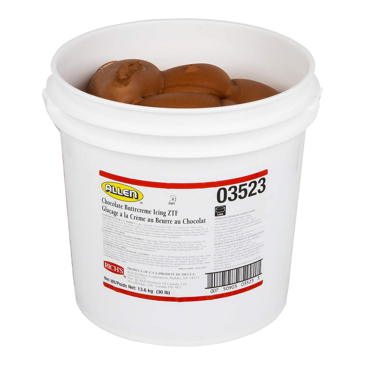 JW Allen Pre Whipped Chocolate Buttrcream Frosting for Cake Decorating (480 Ounce)