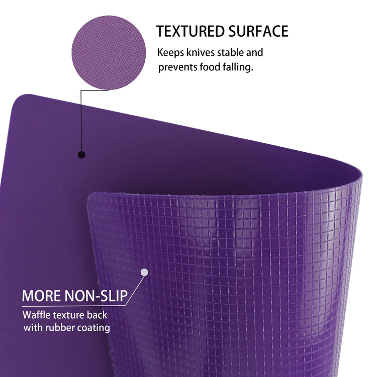 Flexible Plastic Cutting Boards for Kitchen Set of 3