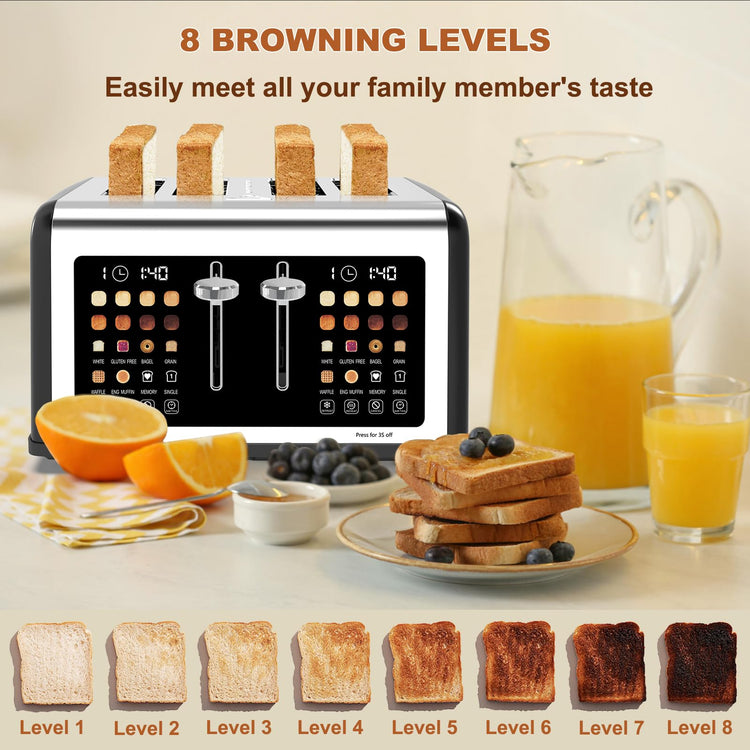 4 Slice Toaster Touch Screen (4 Count)