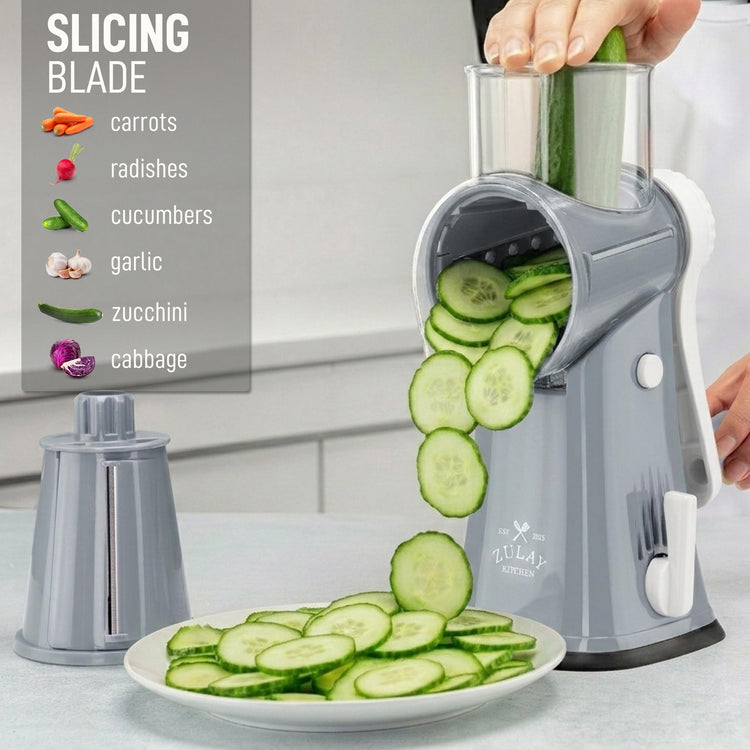 Rotary Cheese Grater 5 Blade Cheese Shredder