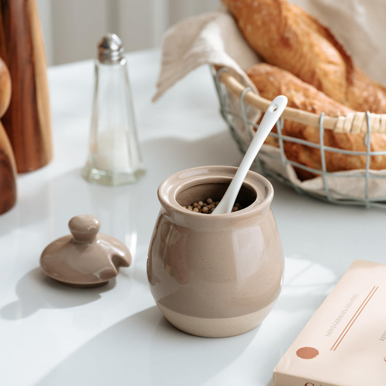 10oz Sugar Bowl with Lid and Spoon