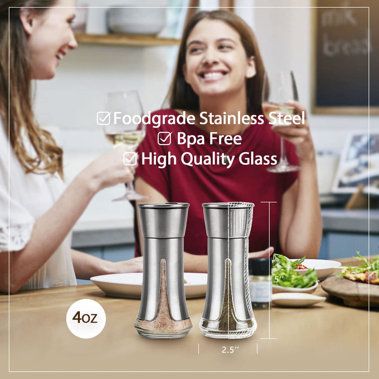 Salt and Pepper Shakers by Aelga (4 Ounce)