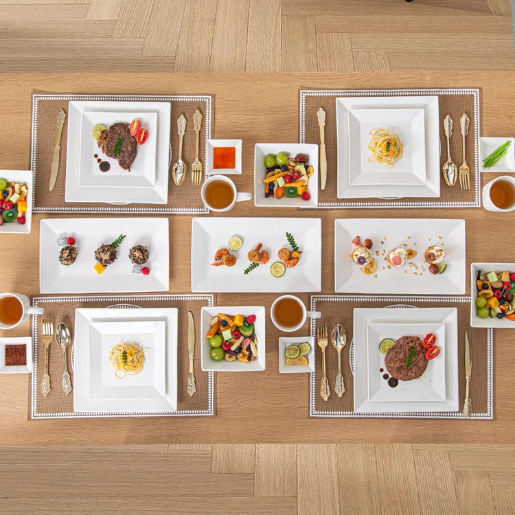 12 inch White Porcelain Serving Platters for Party (3 Count)