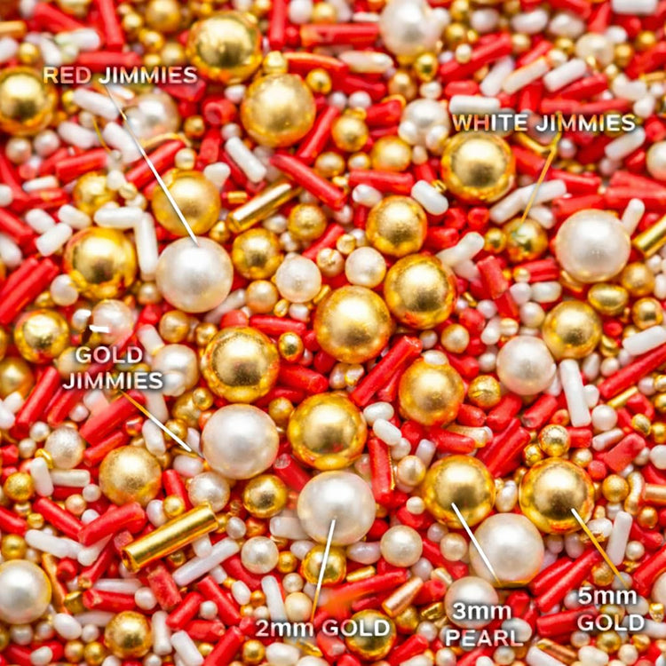 Red White & GRed White Gold Sprinkle Mix (4.2 Ounce)