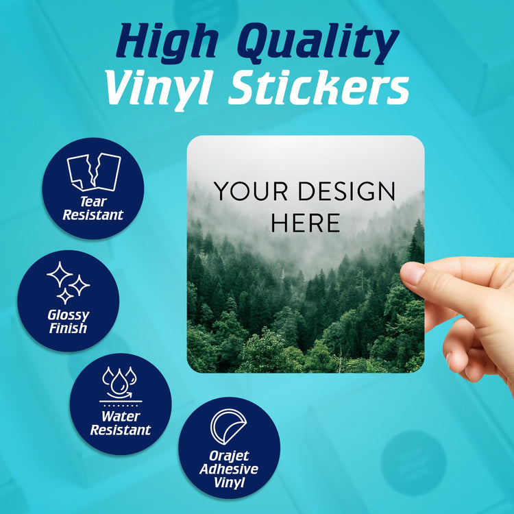 Custom Vinyl Stickers Your Image (100 Count)