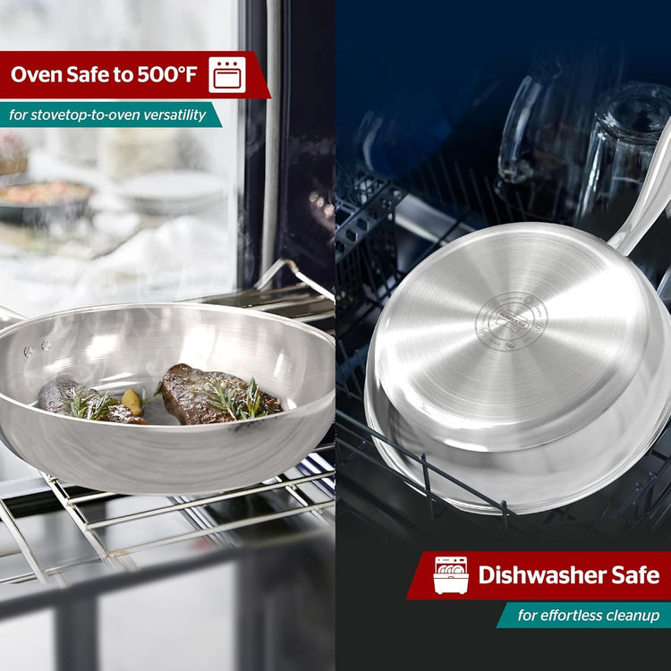 10 Inch Stainless Steel Frying Pan Skillet