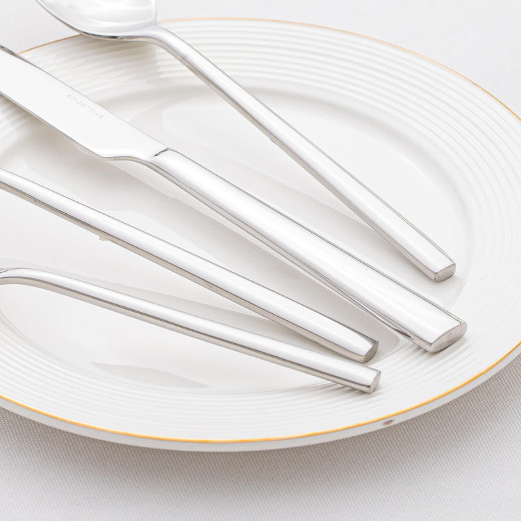 KINGSTONE Silverware Set with Serving Utensils, 65-Piece Forged Flatware Set Cutlery Set Premium Stainless Steel, Service for 12, for Kitchen, Home, Wedding, Party, Mirror Polished and Dishwasher Safe