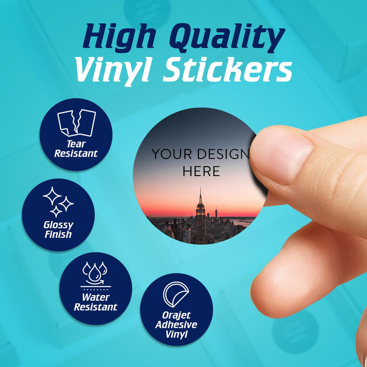 Custom Vinyl Stickers Your Image (100 Count)