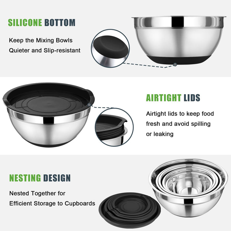 Mixing Bowls with Lid Set