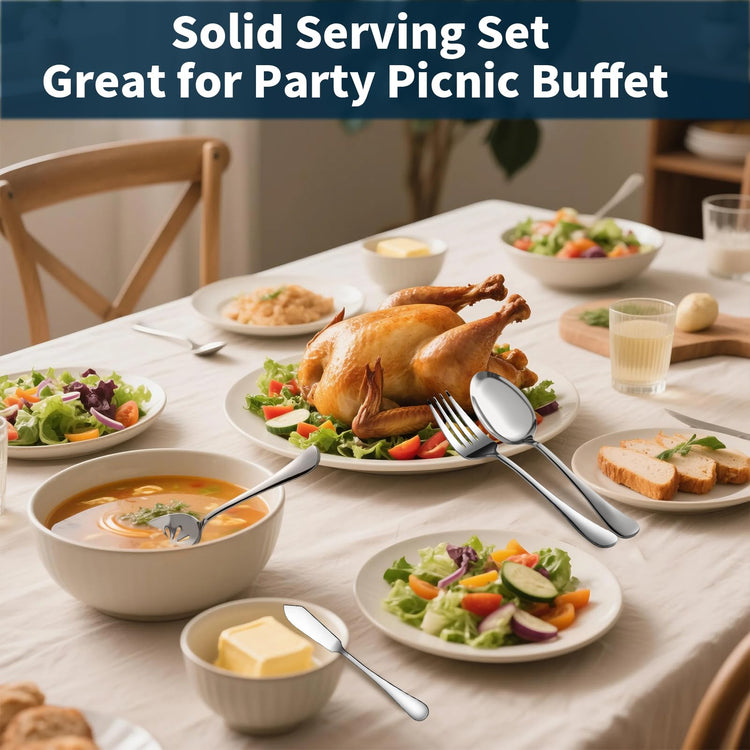 Silverware Set for 8 with Serving Utensils (45 Count)