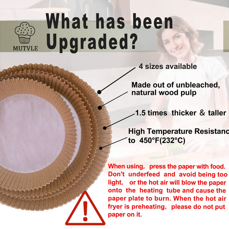 10 Inch Air Fryer Disposable Paper Liner Round