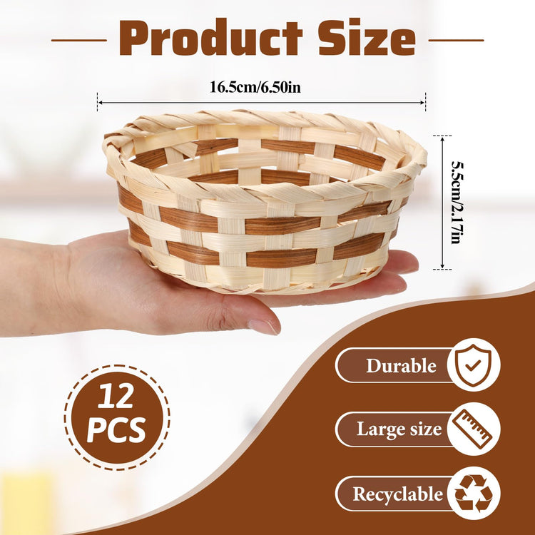 12 Pack Round Gift Baskets (12 Count)