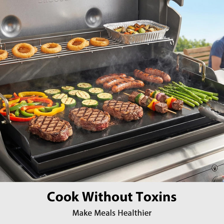 25x16 Nonstick Cast Iron Griddle for Gas Grill