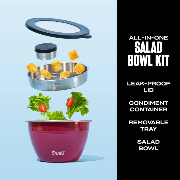 Stainless Steel Salad Bowl Kit 64oz