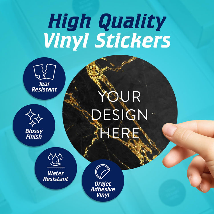Custom Vinyl Stickers Your Image (100 Count)