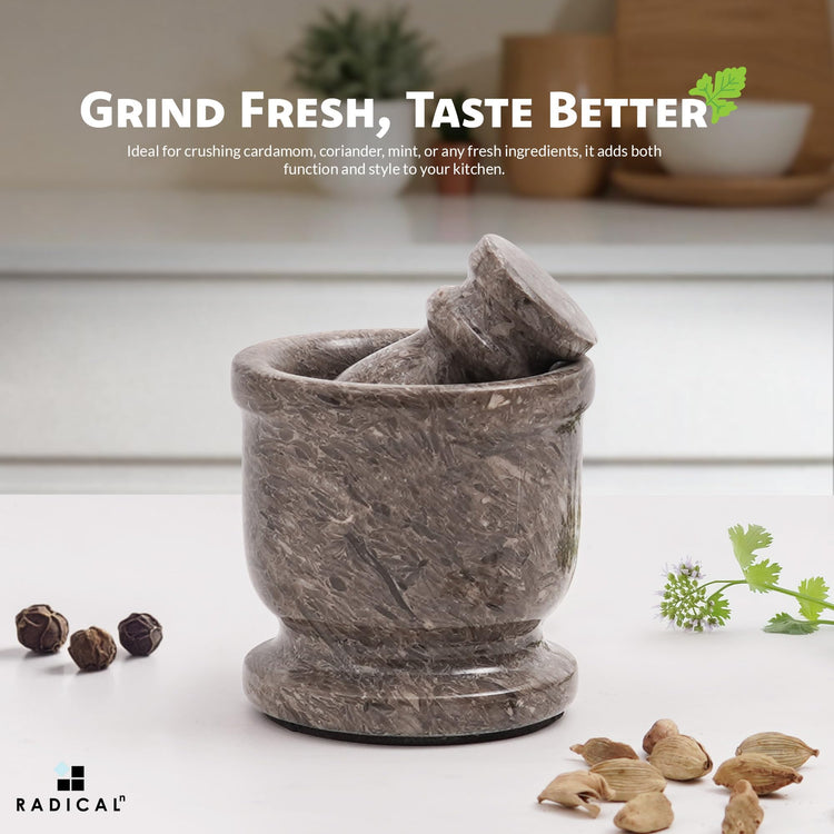 Marble Mortar and Pestle Set Small Spice Grinder & Herb Grinder