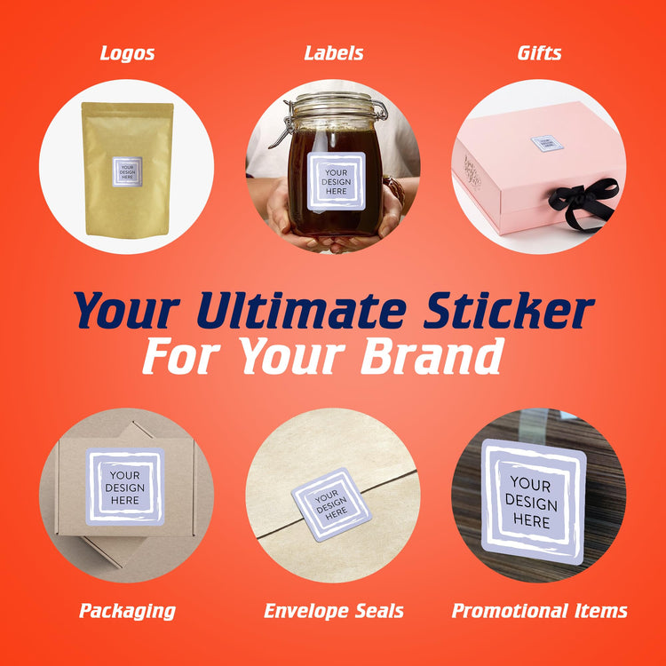 Custom Vinyl Stickers Your Image (100 Count)