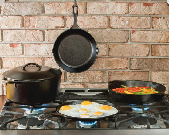 Lodge 12 Inch Cast Iron Skillet with Red Silicone Hot Handle Holder – Pre-Seasoned Frying Pan for Stove, Oven, Grill & Campfire – Made in the USA – Durable, Nonstick Cast Iron Cookware – Black - Nestoria