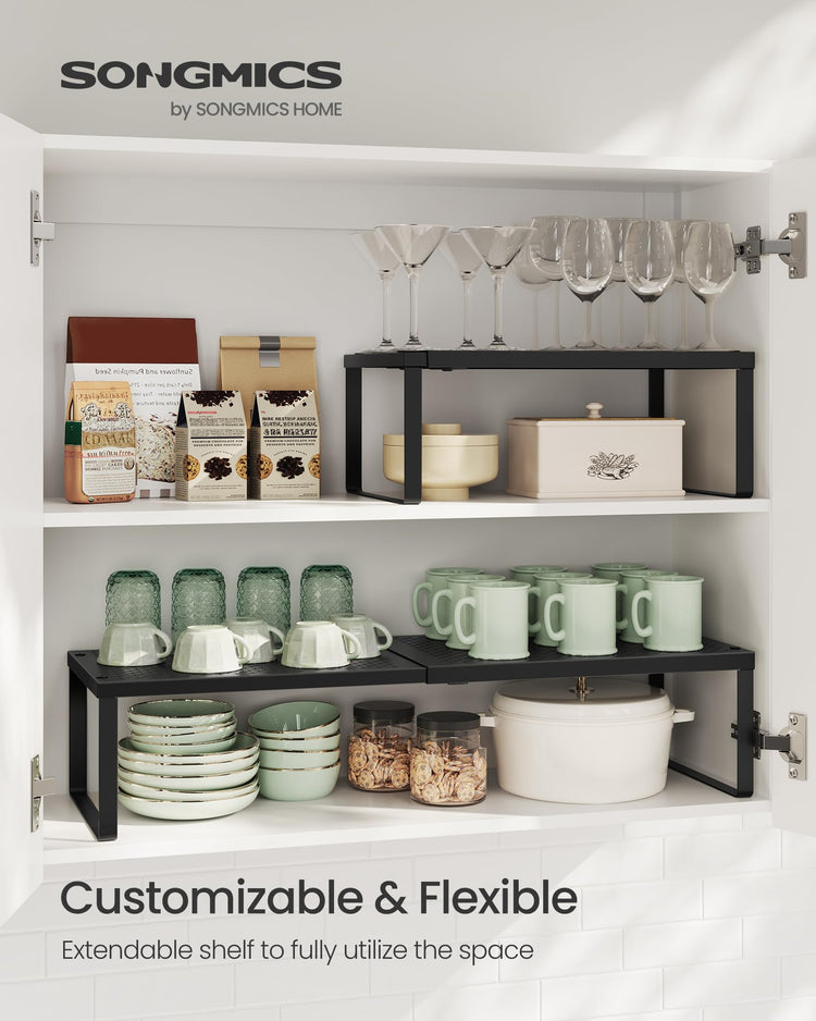 Spice Rack Expandable Kitchen Countertop Shelf (2 Count)