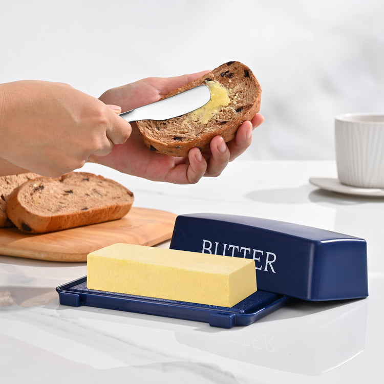Butter Dishes With Lid And Stainless Steel Knife