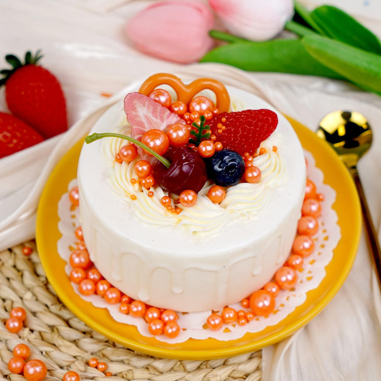 Edible Orange Pearl Sprinkles (4.5 Ounce)
