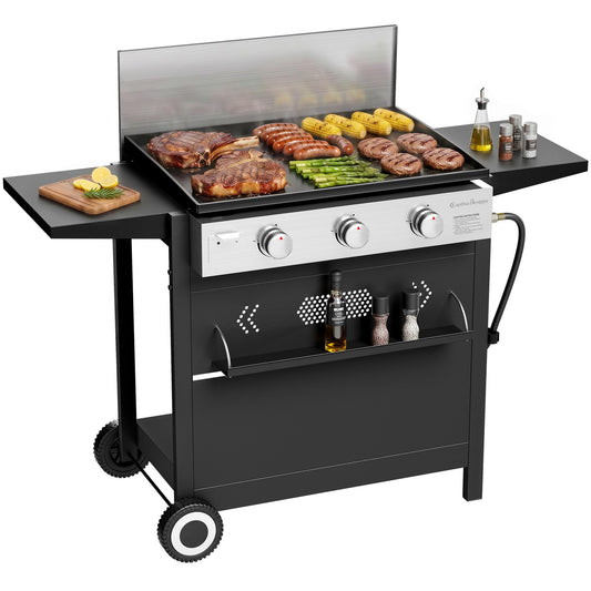 Griddle Propane Gas Grill Detachable Table Top Grill