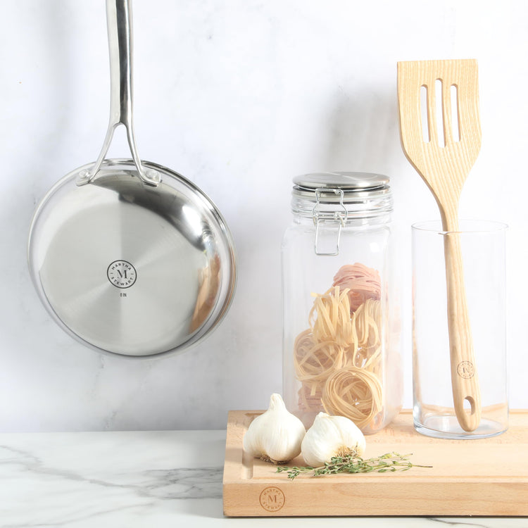 Badgley Hybrid Nonstick 8 Inch TriPly Stainless Steel Fry Pan & Stay Cool Handle