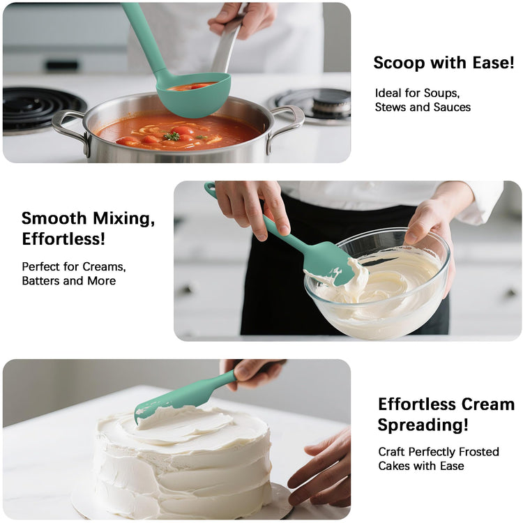 Silicone Kitchen Cooking Utensils Set (14 Count)