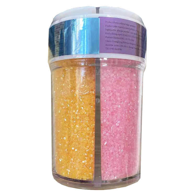 4 Colors Sanding Sugar for Baking Edible Sparkling Coarse Sugar Crystals Sprinkles for Baking Cake Cookie Cupcake Topper Ice Cream Decoration Supplies（Purple Yellow Green Pink）