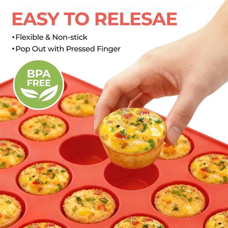 Silicone Muffin Pan Mini 24 Cups