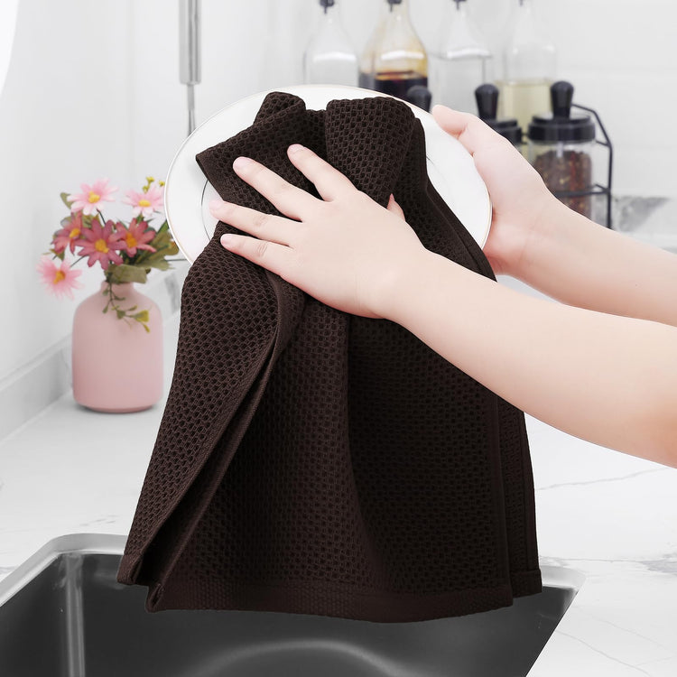 100% Cotton Waffle Weave Kitchen Dish Towels 8 (8 Count)