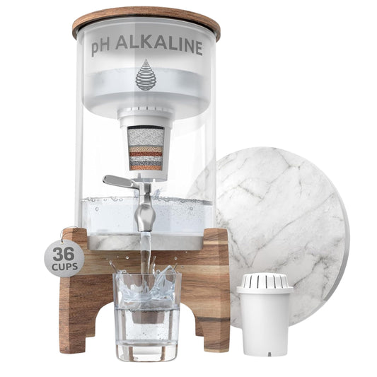 pH Recharge Glass Alkaline Water Filter Dispenser System