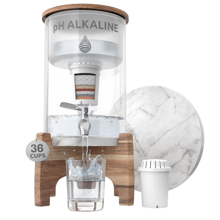 pH Recharge Glass Alkaline Water Filter Dispenser System
