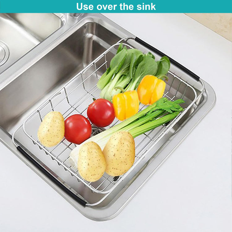Expandable Dish Drying Rack Organizer and Utensil Cutlery Holder
