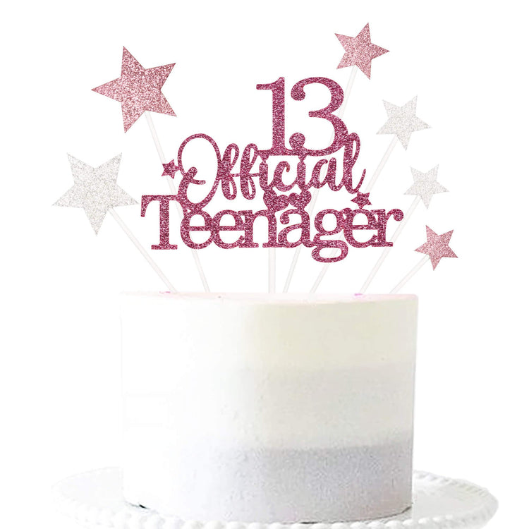 Rose Gold 13th Birthday Cake Topper (7 Count)