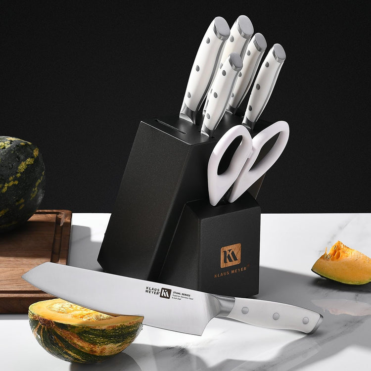Stahl 8 Piece German Steel Kitchen Knife Block Set (8 Count)