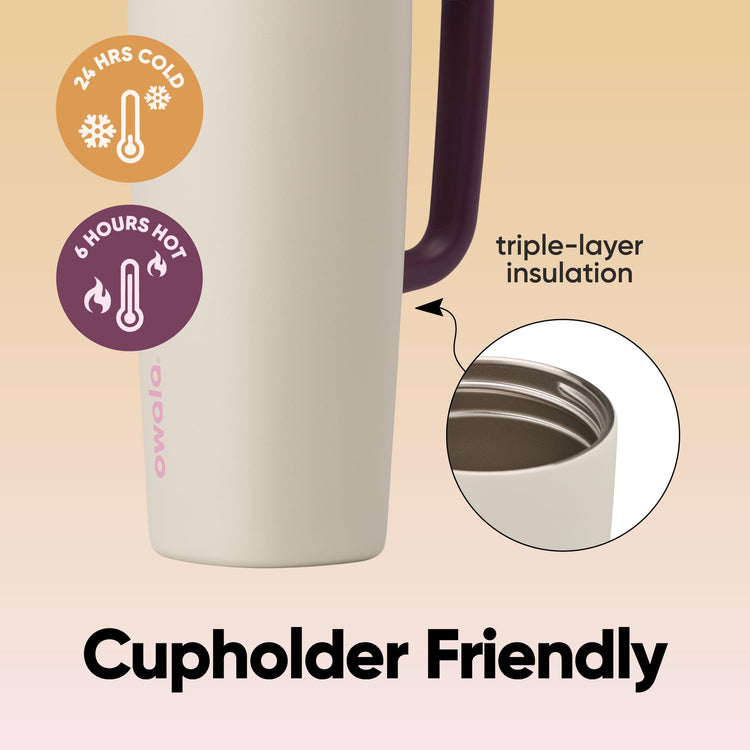 SmoothSip Slider Stainless Steel Insulated Travel Mug with Handle