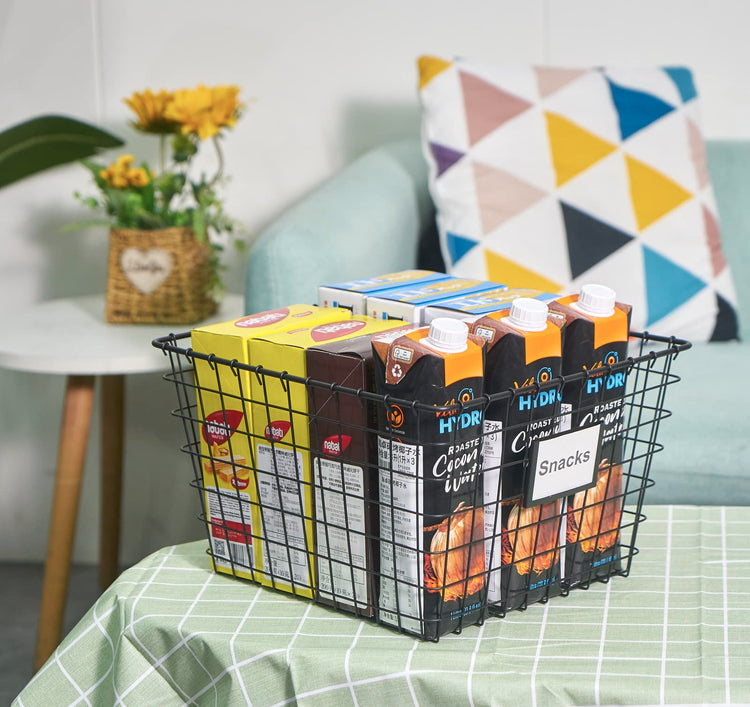 4 Pack【Extra Large】 Wire Handmade Storage Basket for Organizing Household Goods