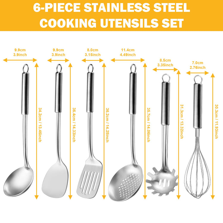 6 Piece Kitchen Cooking Utensils Set (6 Count)