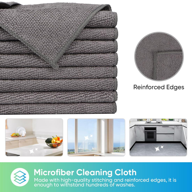 Grey Microfiber Cleaning Cloth (24 Count)