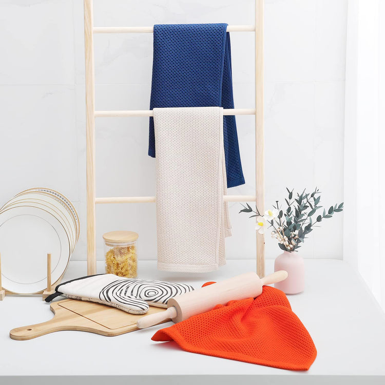 100% Cotton Waffle Weave Kitchen Dish Towels 4 (4 Count)