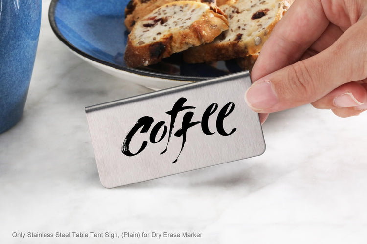 Stainless Steel Table Tent Sign (6 Count)