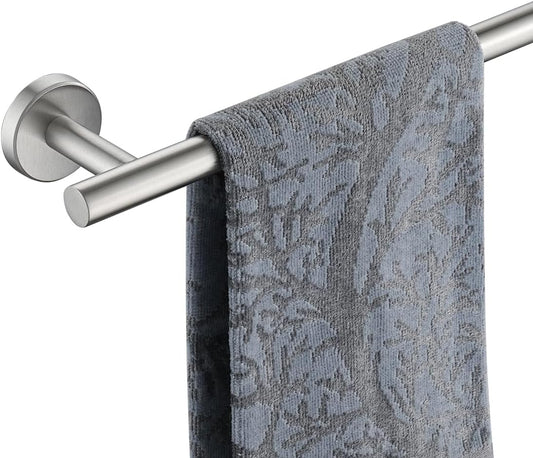 JQK Bath Towel Bar, 30 Inch 304 Stainless Steel Thicken 0.8mm Single Towel Rack for Bathroom, Towel Holder Brushed Finished Wall Mount, Useable Length 27 Inch, TB110L27-BN