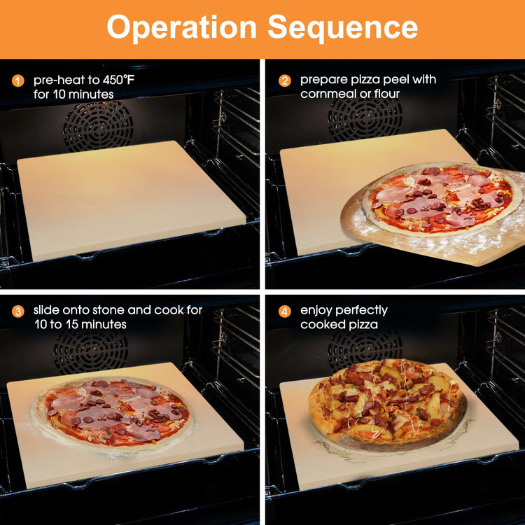 Small 10x10 Inch Cordierite Pizza Stone for RV Camper Oven & Grill