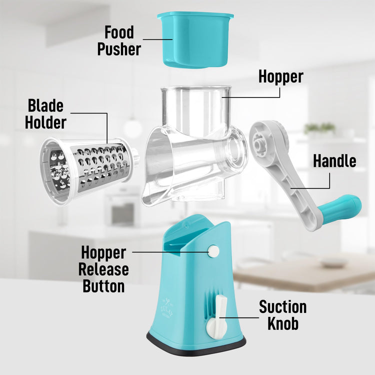 Rotary Cheese Grater 5 Blade Cheese Shredder
