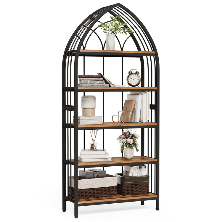 74.8" Tall Arched Bookshelf
